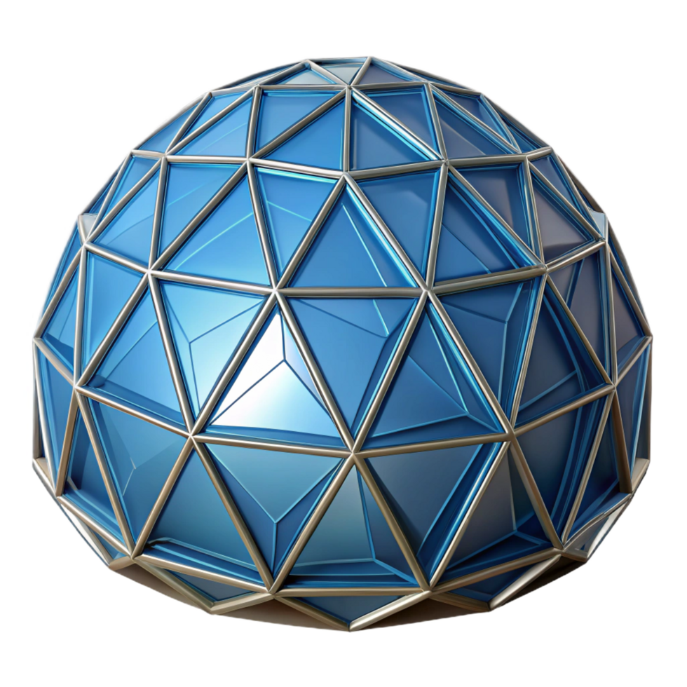 splendid ethereal traditional Dome, geodesic, NO BACKGROUND with Transparent Background. 4K png