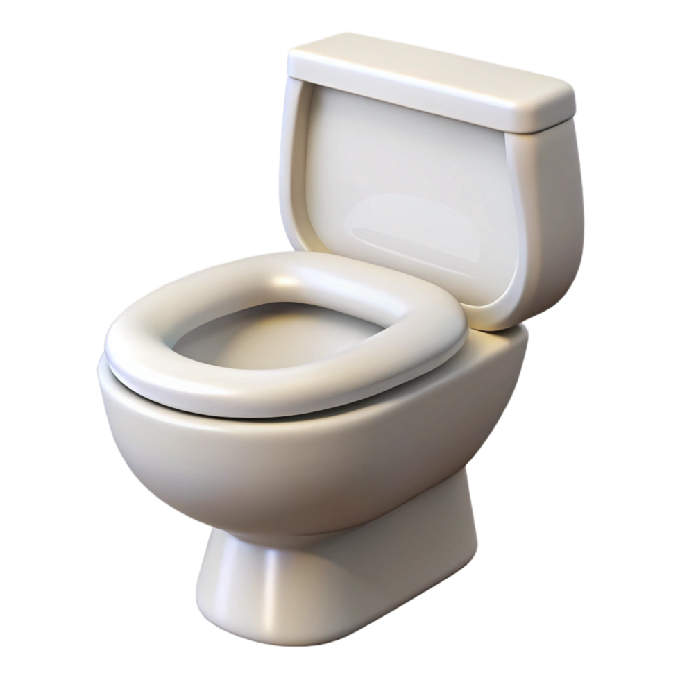 spectacular nostalgic industrial Toilet, white, NO BACKGROUND with Transparent Background. detailed png