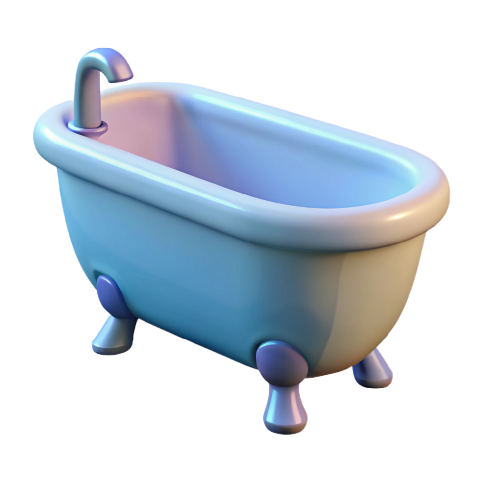 peaceful serene Bathtub, clawfoot, NO BACKGROUND with Transparent Background. masterfully captured png