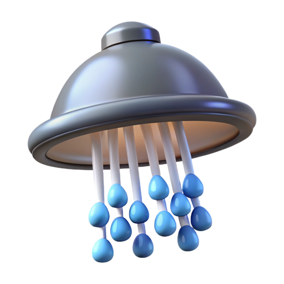 mesmerizing industrial Shower head, rainfall, NO BACKGROUND with Transparent Background. sharp png
