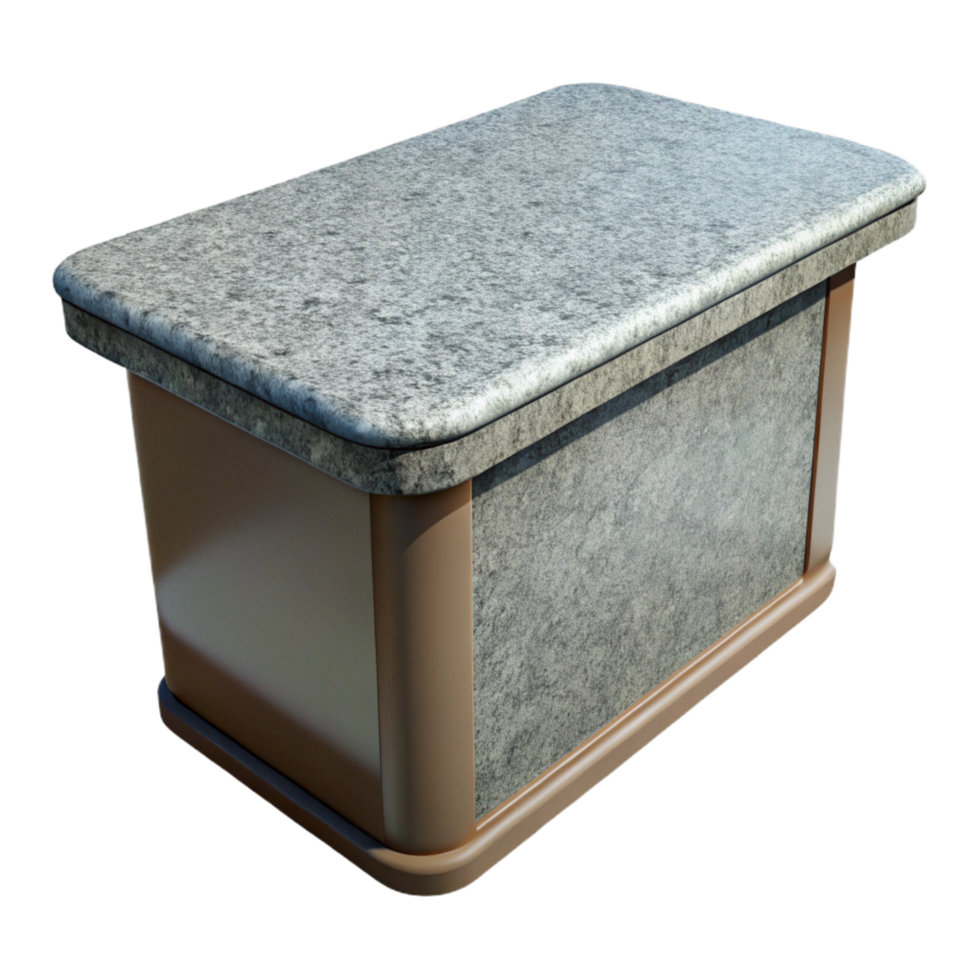 striking dynamic bohemian Countertop, granite, NO BACKGROUND with Transparent Background. high resolution png