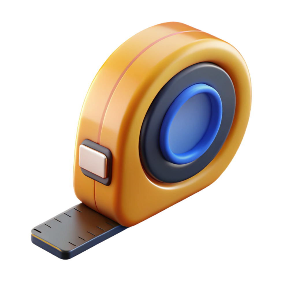 hypnotic peaceful traditional Tape measure, NO BACKGROUND with Transparent Background. expertly shot png