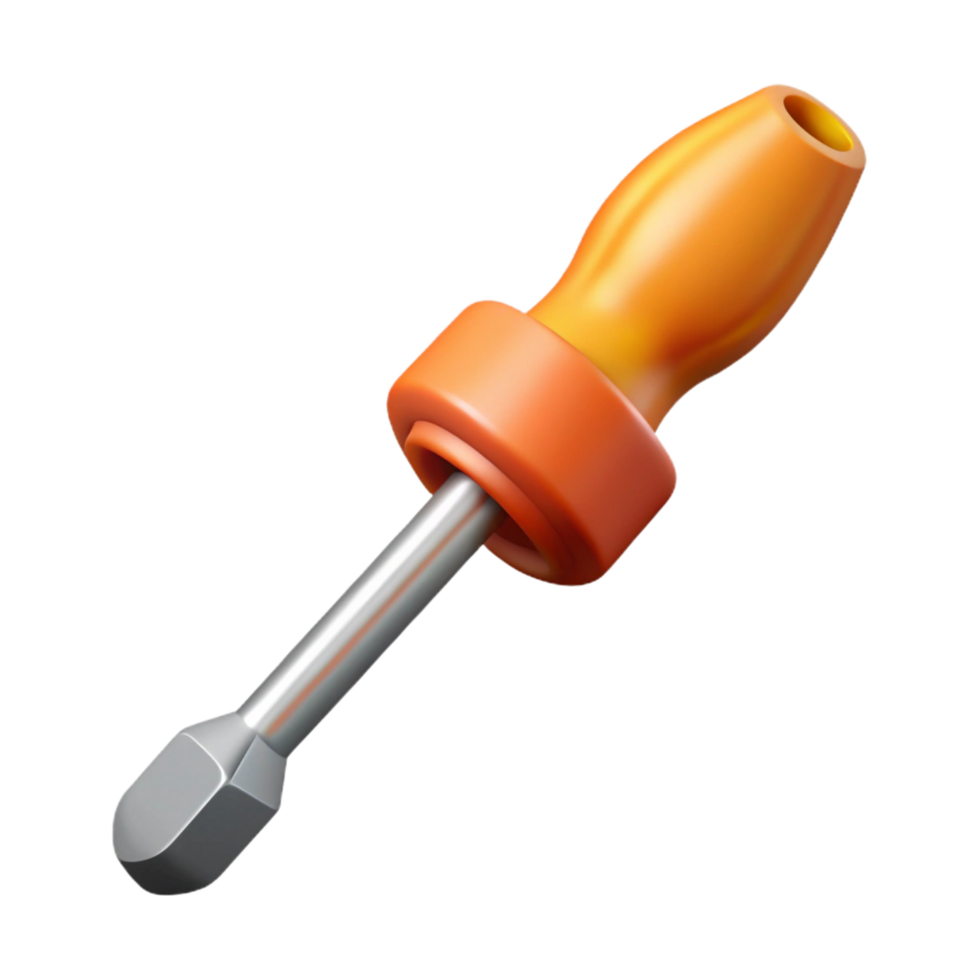 splendid whimsical minimalist Screwdriver, Phillips head, NO BACKGROUND with Transparent Background. top-tier png