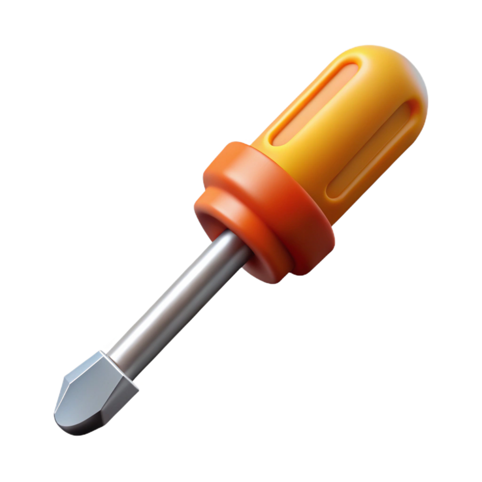 radiant exemplary Screwdriver, Phillips head, NO BACKGROUND with Transparent Background. png