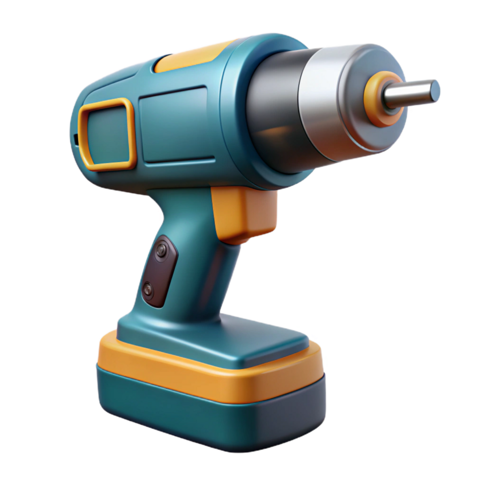 radiant artistic Drill, cordless, NO BACKGROUND with Transparent Background. high quality png