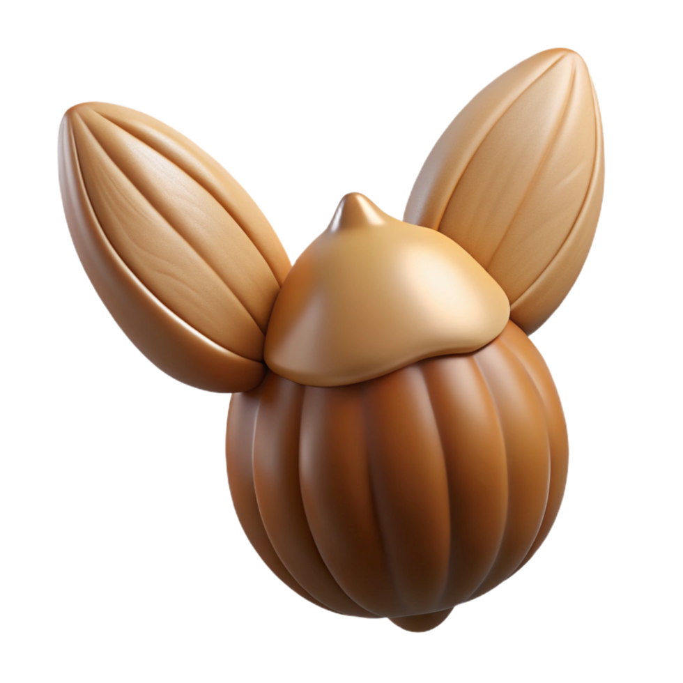 stunning playful rustic Nut, wing, NO BACKGROUND with Transparent Background. luxury png