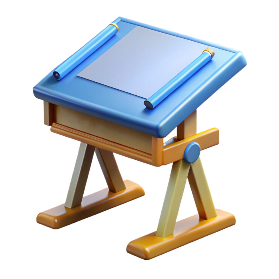 wonderful creative Drafting table, NO BACKGROUND with Transparent Background. authentic png