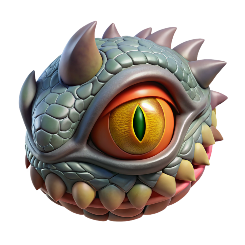 pristine dramatic minimalist A menacing dragon's eye, reptilian and full of malice. NO BACKGROUND with Transparent Background. exclusive png