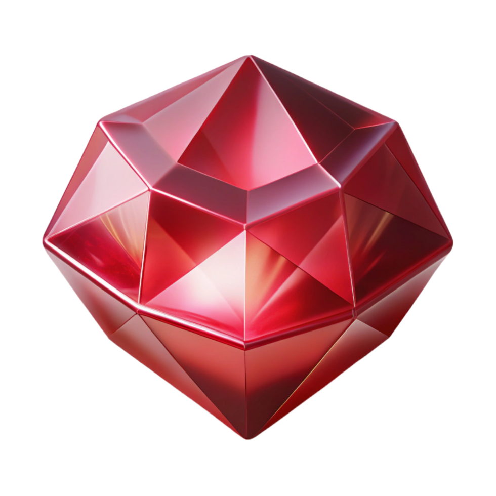 immaculate nostalgic renaissance A single, perfect ruby, radiating an inner light. NO BACKGROUND with Transparent Background. handcrafted png