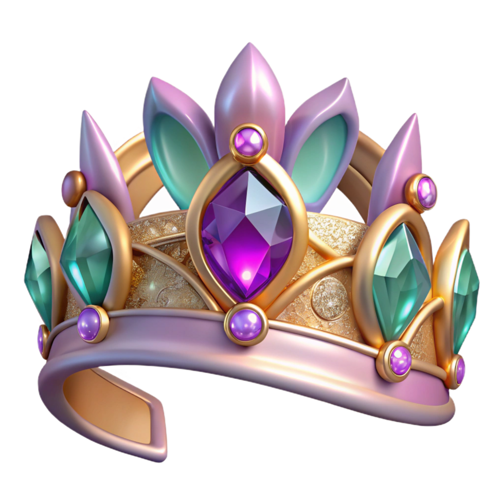 splendid urban An intricate elven tiara, adorned with sparkling gemstones. NO BACKGROUND with Transparent Background. handcrafted png
