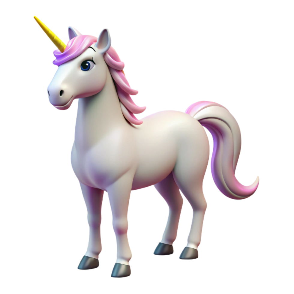 picturesque abstract A majestic unicorn, horn gleaming, head held high. NO BACKGROUND with Transparent Background. sharp png