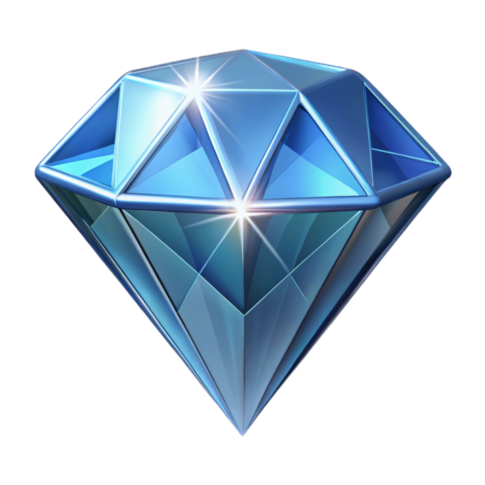 reflective breathtaking A single, perfect diamond, sparkling brilliantly. NO BACKGROUND with Transparent Background. flawless png