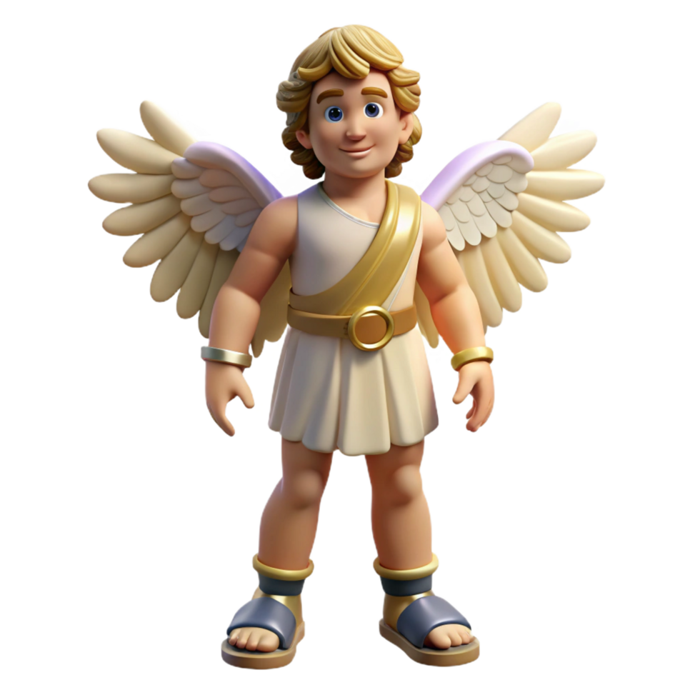 unparalleled industrial Hermes, Messenger God, with winged sandals NO BACKGROUND with Transparent Background. sharp png