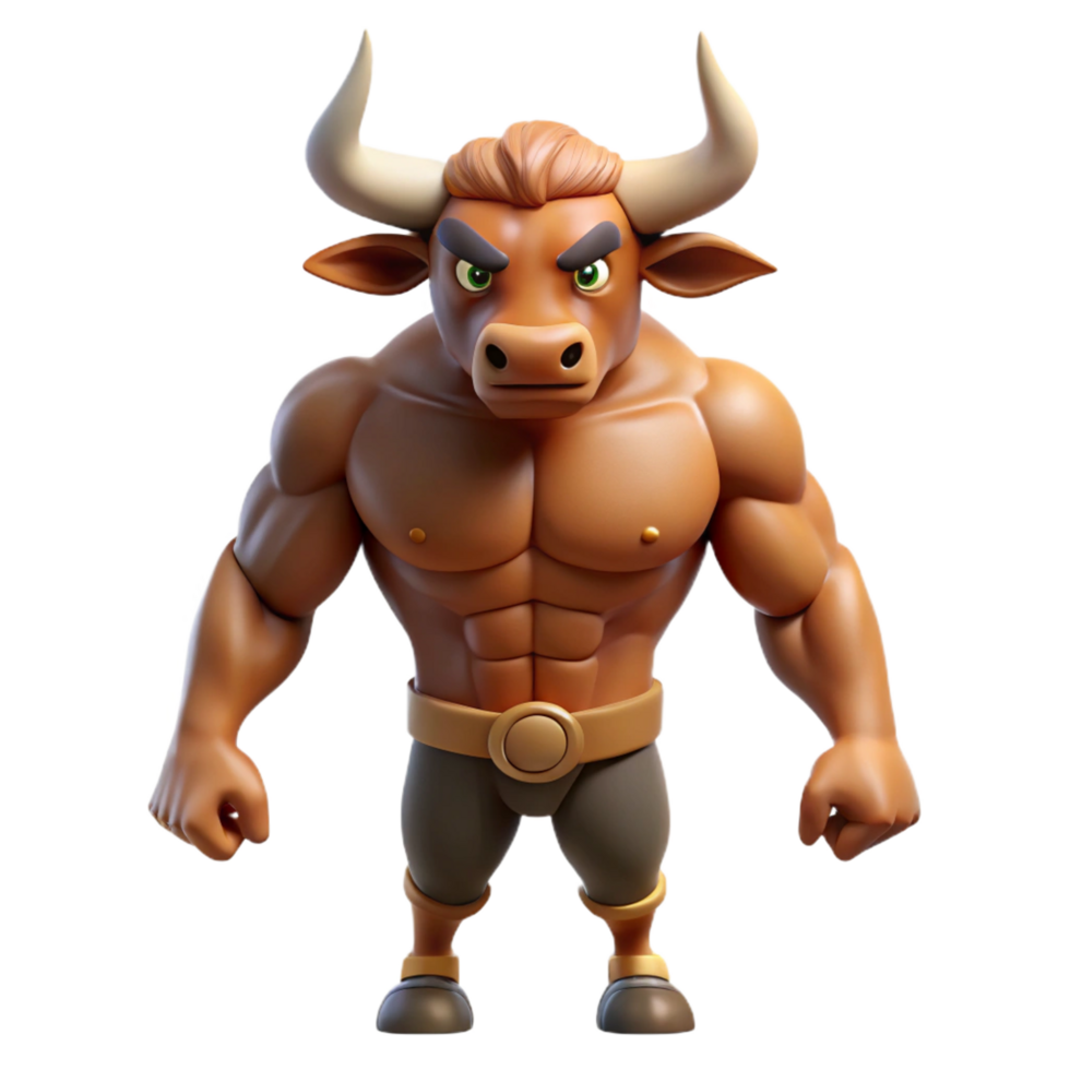 sumptuous notable Minotaur, mythical creature, half bull half man NO BACKGROUND with Transparent Background. png