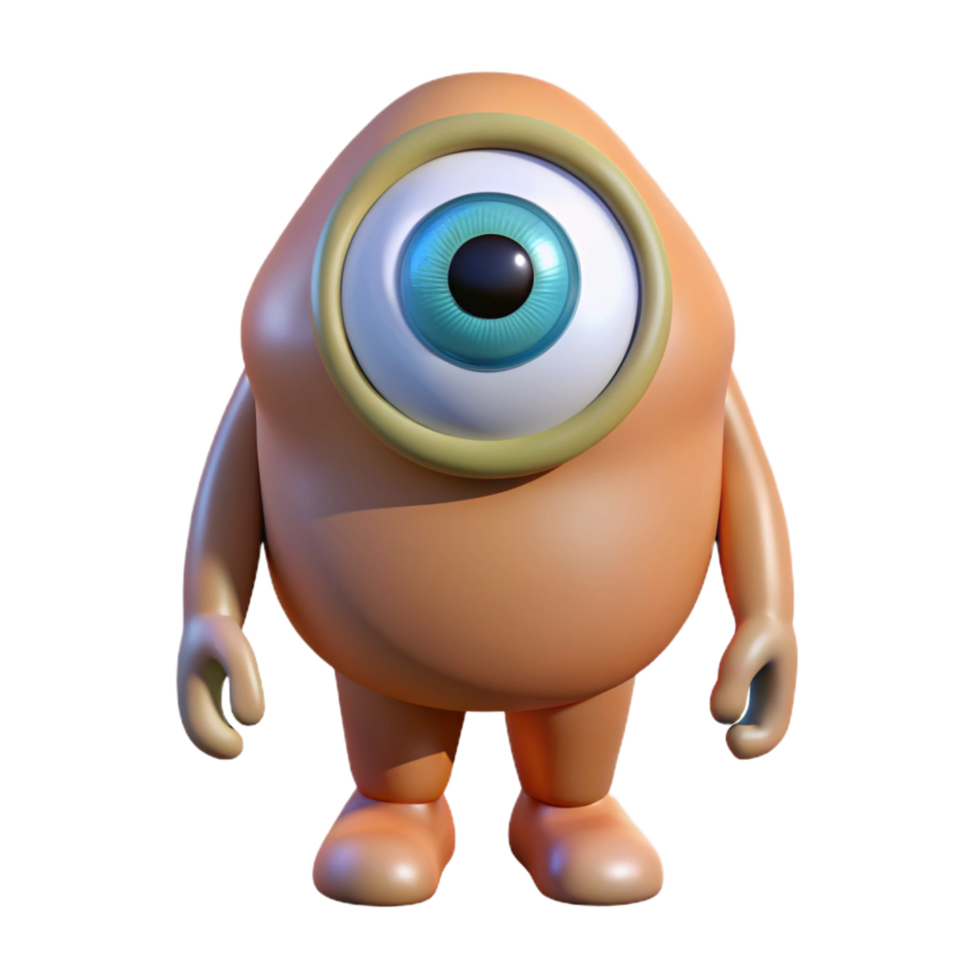 quintessential gothic Cyclops, one-eyed giant NO BACKGROUND with Transparent Background. studio quality png