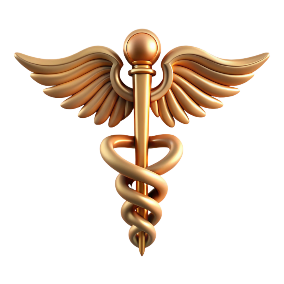 splendid exemplary Caduceus, staff of Hermes NO BACKGROUND with Transparent Background. png