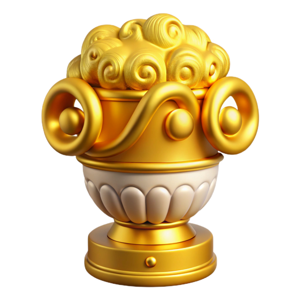 majestic abstract Golden Fleece, mythical object sought by Jason and the Argonauts NO BACKGROUND with Transparent Background. fine detail png