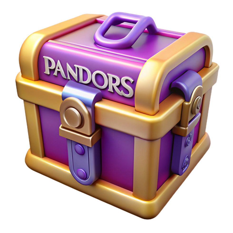 pristine baroque Pandora's Box NO BACKGROUND with Transparent Background. high quality png