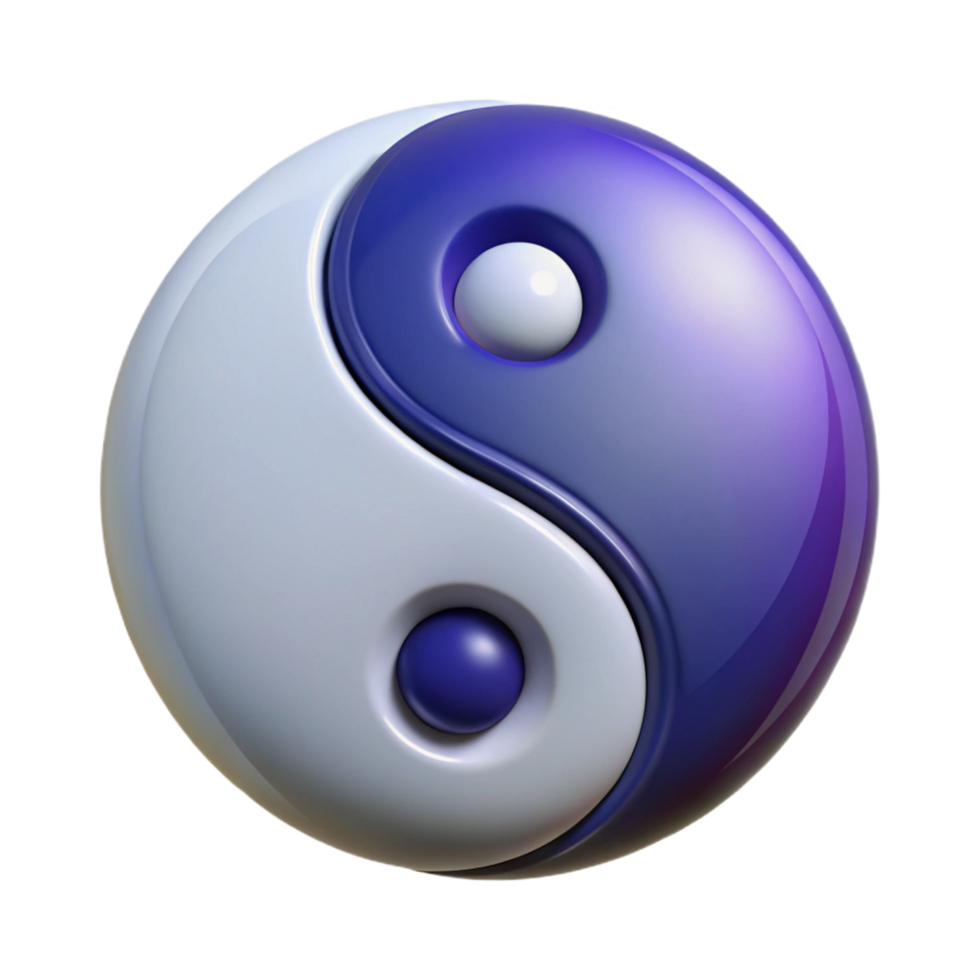 remarkable creative Yin and Yang symbol NO BACKGROUND with Transparent Background. refined png