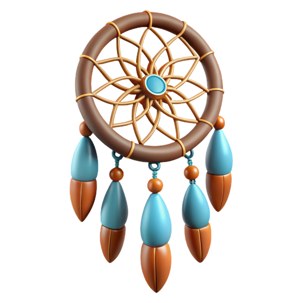 whimsical sumptuous Dreamcatcher, Native American charm NO BACKGROUND with Transparent Background. flawless png