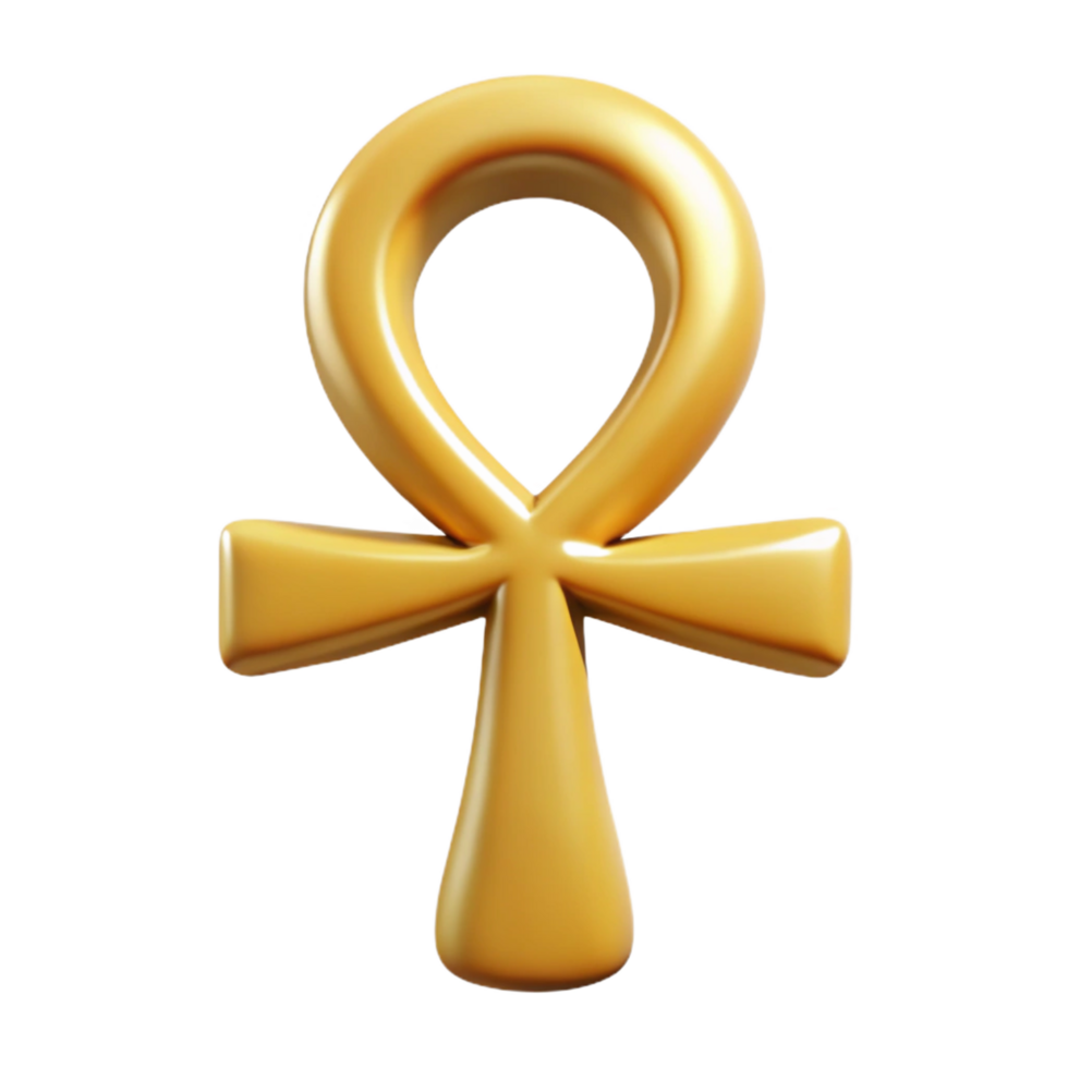 serene retro Ankh, Egyptian symbol of life NO BACKGROUND with Transparent Background. original png