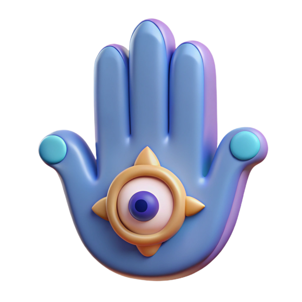 magnificent vintage Hamsa Hand, amulet for protection NO BACKGROUND with Transparent Background. 4K png
