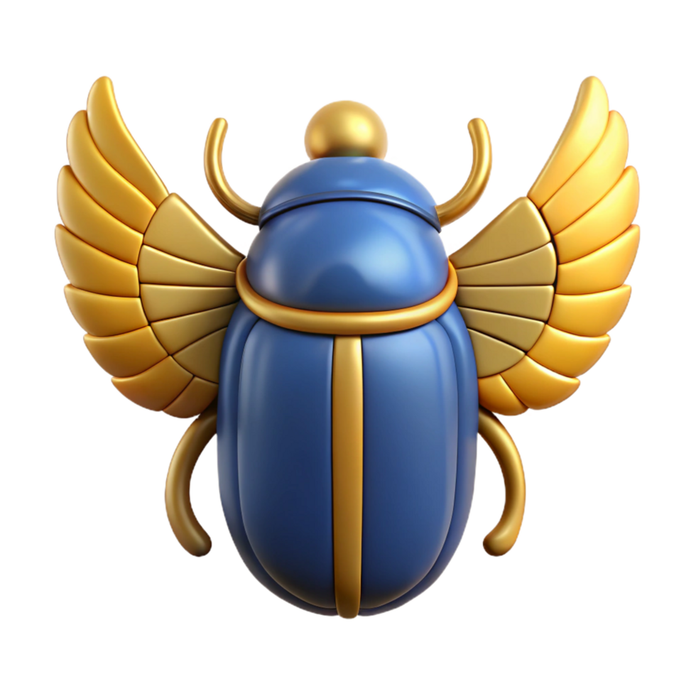 serene exceptional Scarab beetle, Egyptian symbol of rebirth NO BACKGROUND with Transparent Background. png