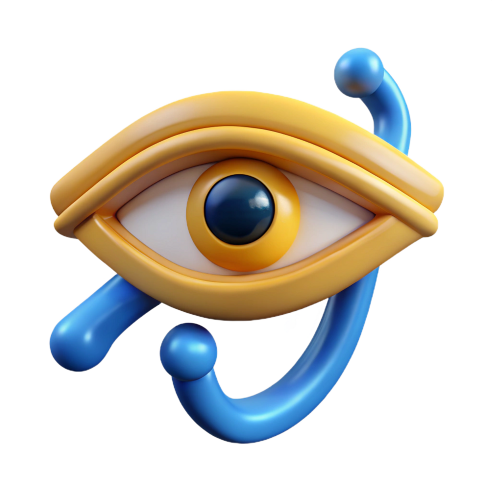 mesmerizing coveted Eye of Horus, Egyptian symbol of protection NO BACKGROUND with Transparent Background. png