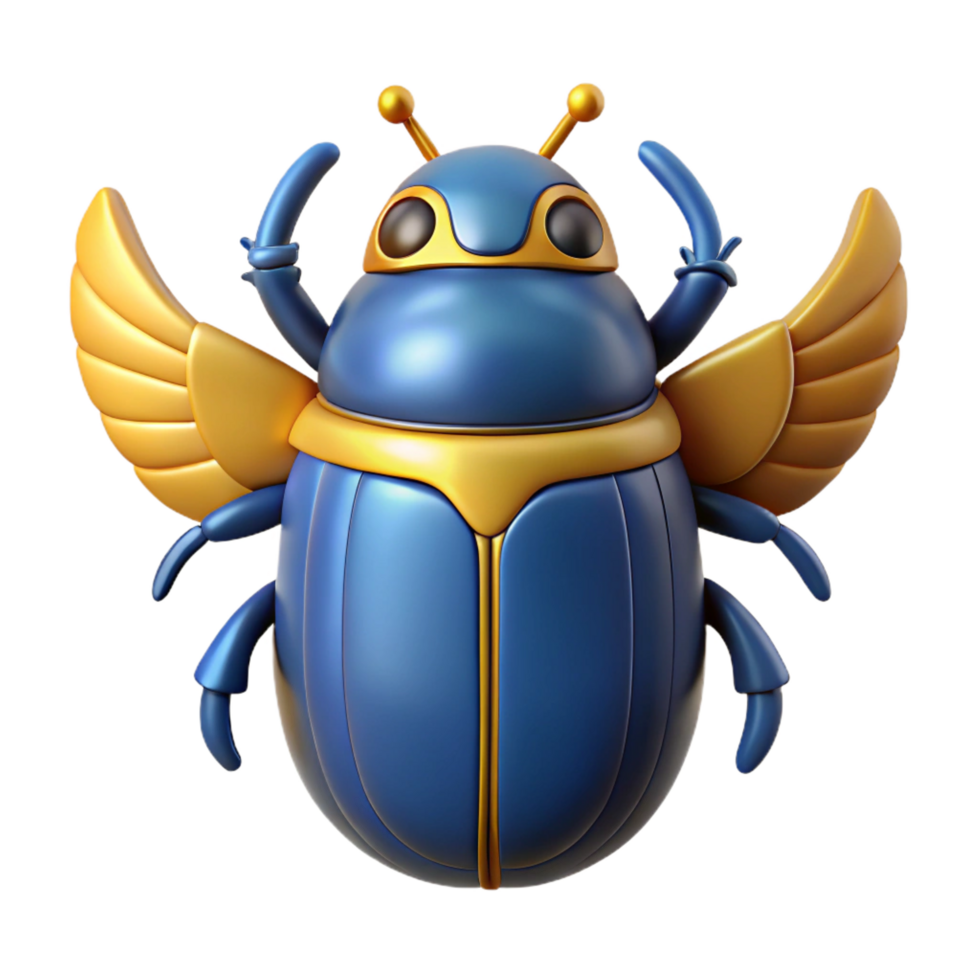romantic alluring Scarab beetle, Egyptian symbol of rebirth NO BACKGROUND with Transparent Background. artisan png