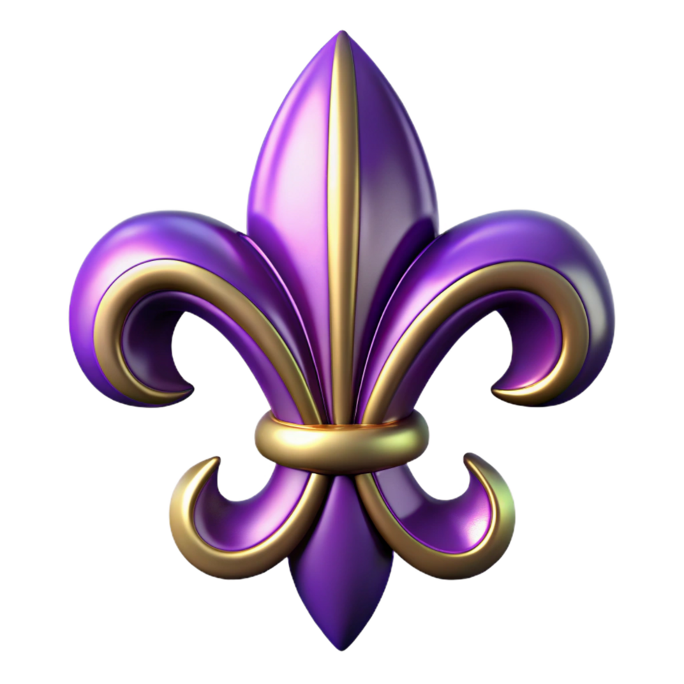 mesmerizing tropical Fleur-de-lis symbol NO BACKGROUND with Transparent Background. sharp png