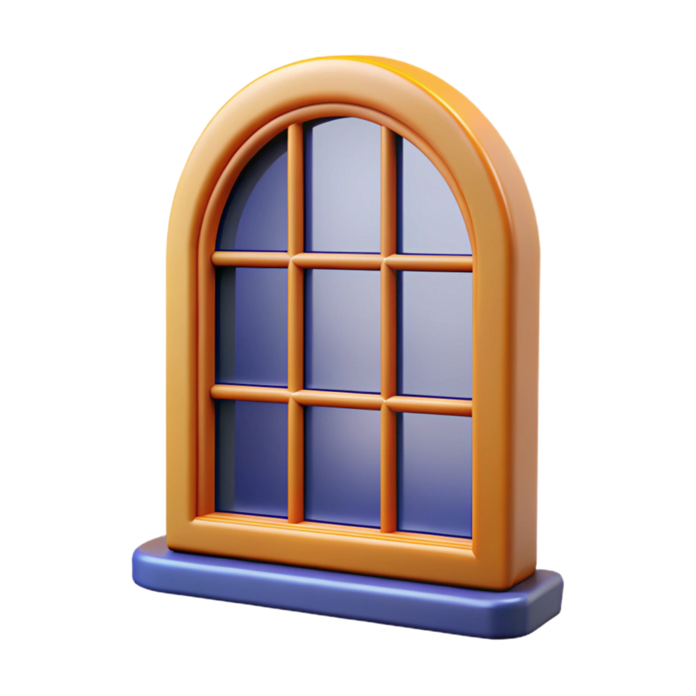 stunning mysterious surreal Georgian style window pane, NO BACKGROUND with Transparent Background. handcrafted png