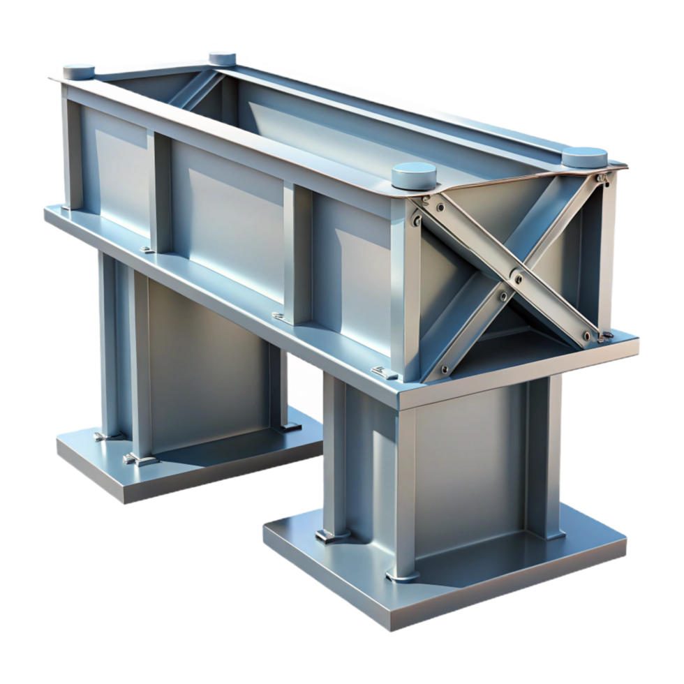 tranquil enchanting Modern steel beam connection, NO BACKGROUND with Transparent Background. 4K png