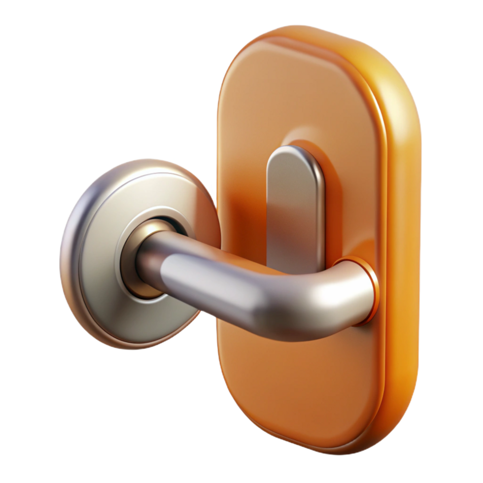 majestic standout Bauhaus style door handle, NO BACKGROUND with Transparent Background. png