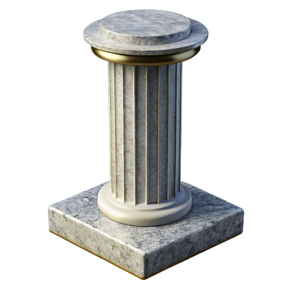 spectacular quintessential Granite column base, NO BACKGROUND with Transparent Background. png