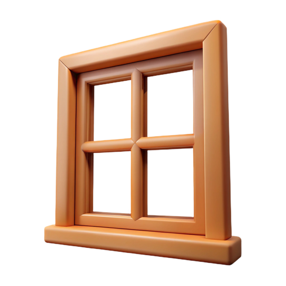 sought-after gothic Wooden window frame, NO BACKGROUND with Transparent Background. expertly shot png