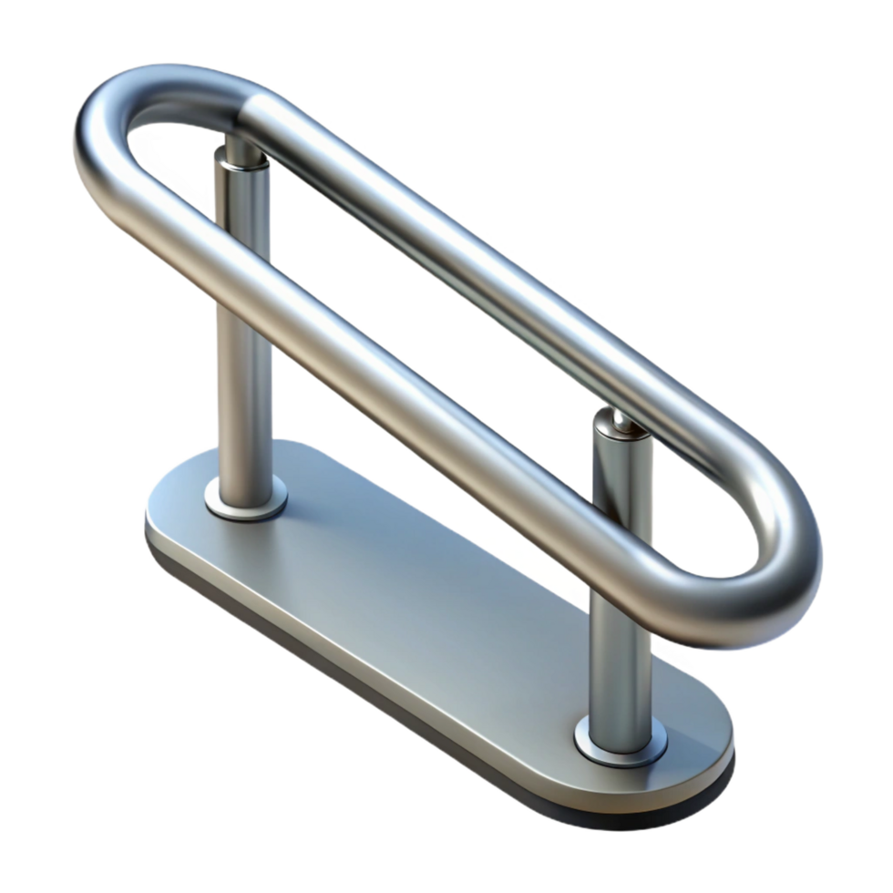 striking vintage Steel handrail, NO BACKGROUND with Transparent Background. fine detail png