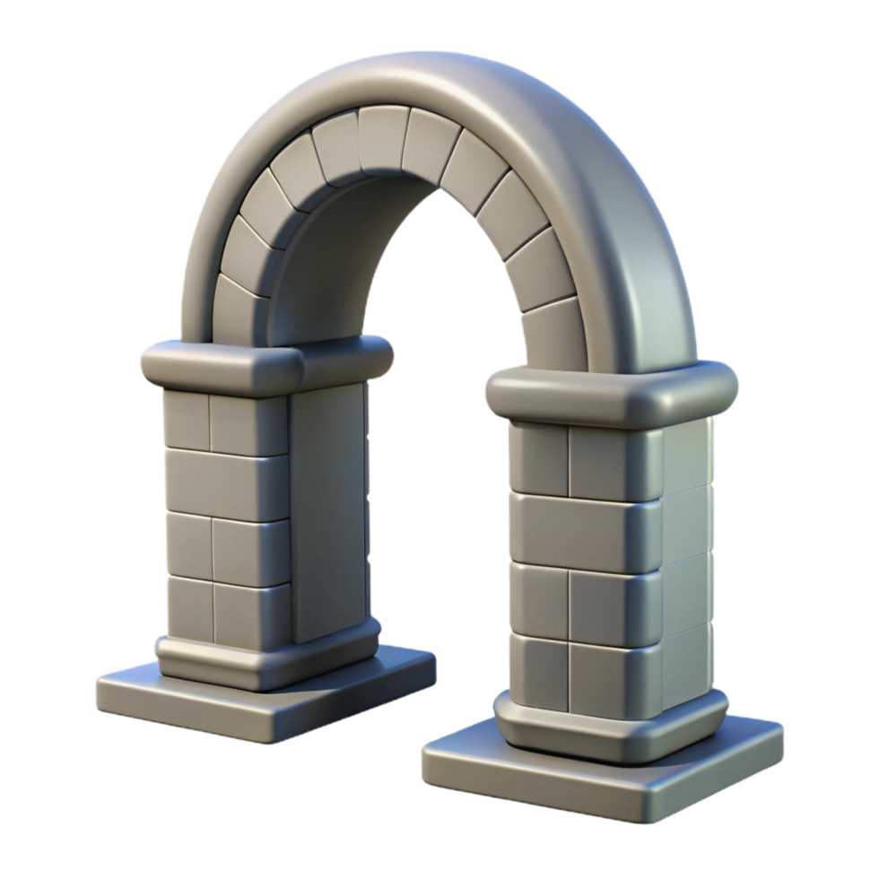 radiant vintage Stone arch keystone, NO BACKGROUND with Transparent Background. precision png