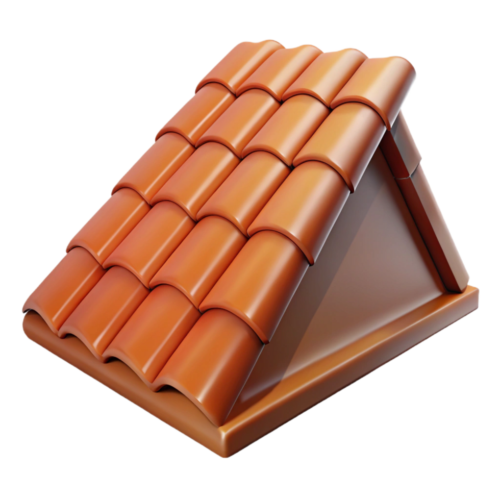 glorious bohemian Roof shingle, NO BACKGROUND with Transparent Background. 8K png