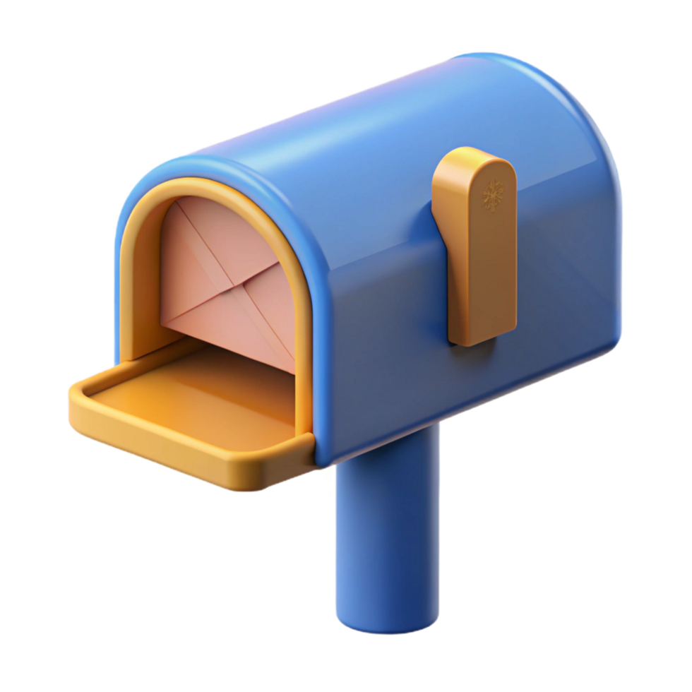 stunning whimsical abstract Modern mailbox, NO BACKGROUND with Transparent Background. sharp png