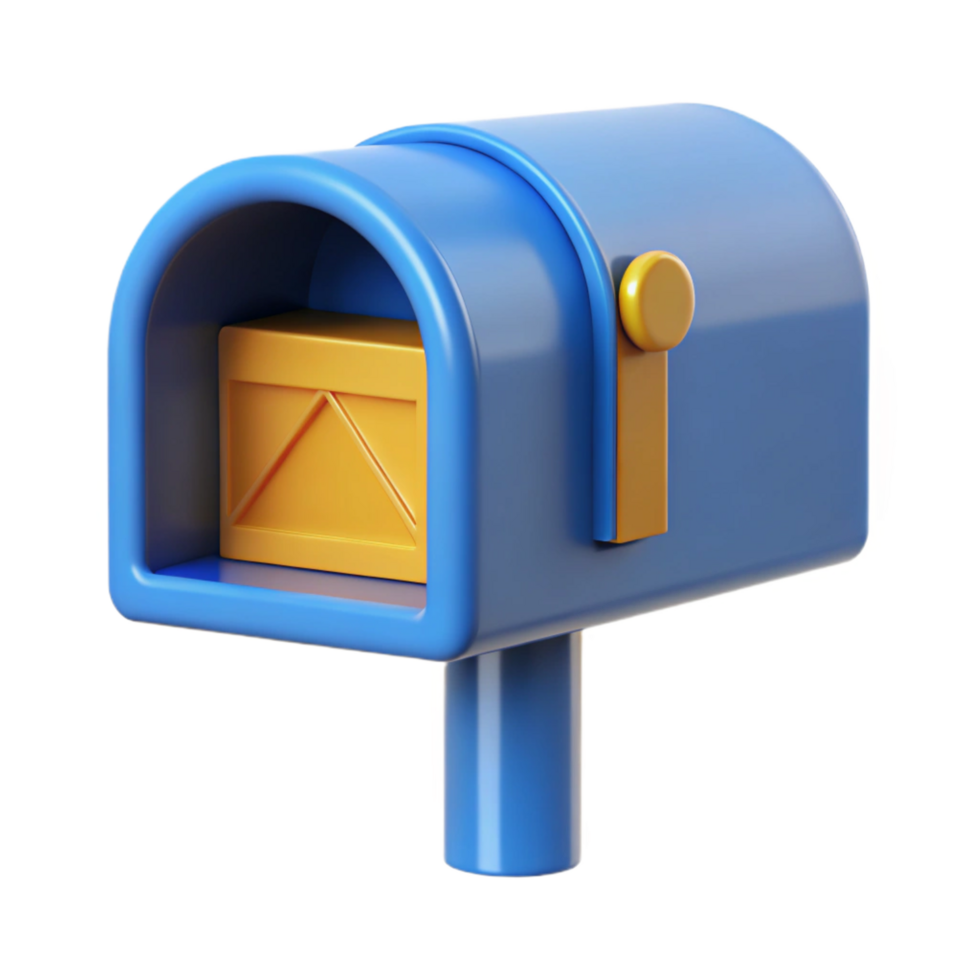 rare surreal Modern mailbox, NO BACKGROUND with Transparent Background. premium png