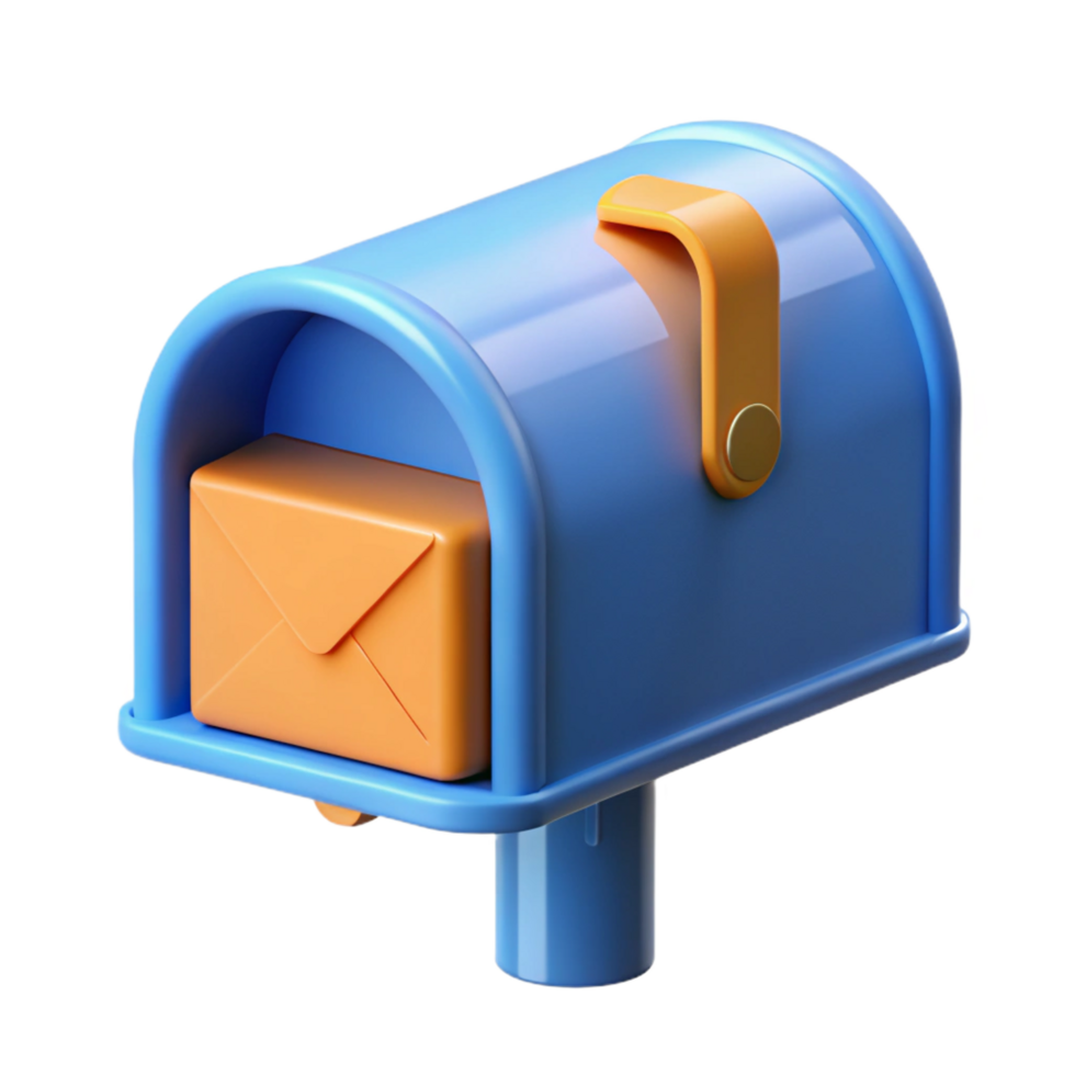 picturesque timeless Modern mailbox, NO BACKGROUND with Transparent Background. png