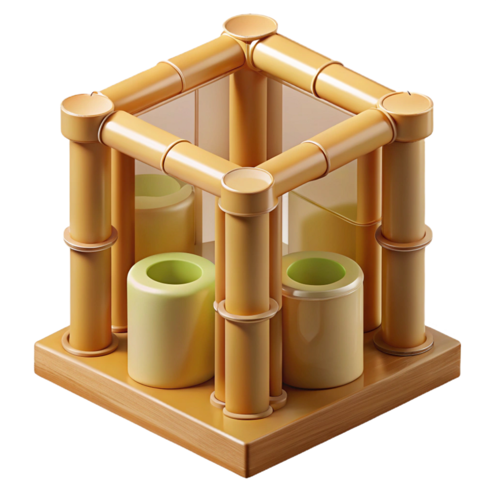 magnificent remarkable Bamboo building material section, NO BACKGROUND with Transparent Background. png