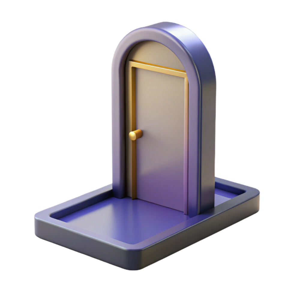 sumptuous renaissance Door threshold, NO BACKGROUND with Transparent Background. flawless png