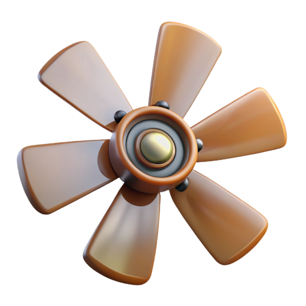 picturesque bohemian Ceiling fan blade, NO BACKGROUND with Transparent Background. fine detail png