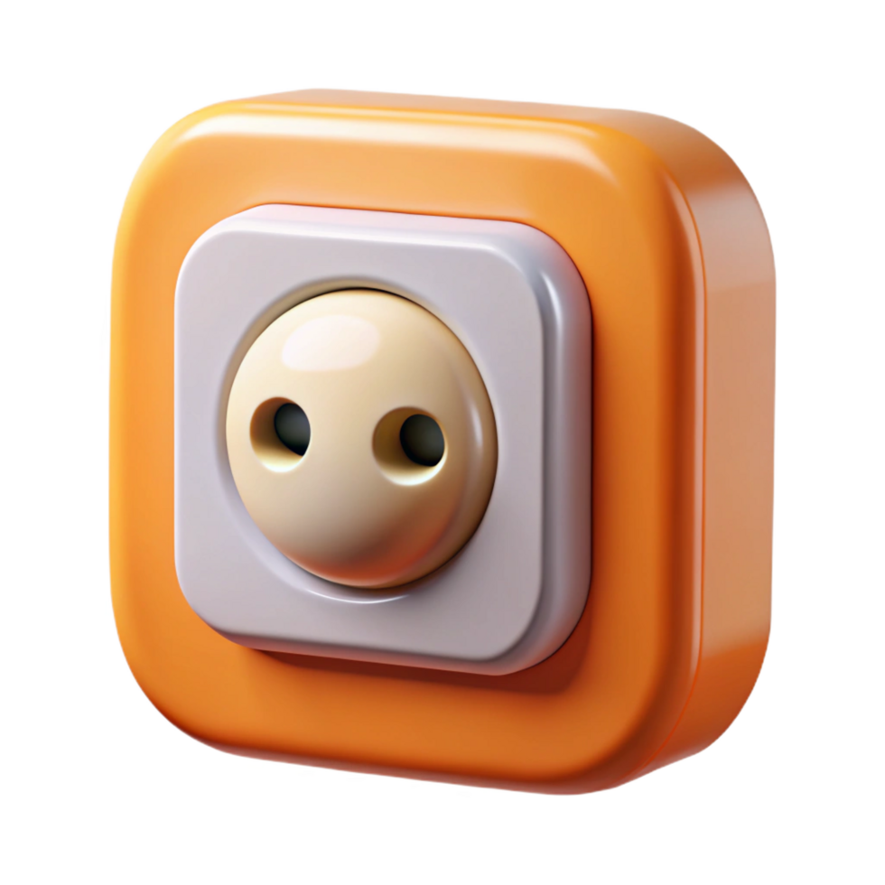 melancholic picturesque Electrical outlet cover, NO BACKGROUND with Transparent Background. museum quality png