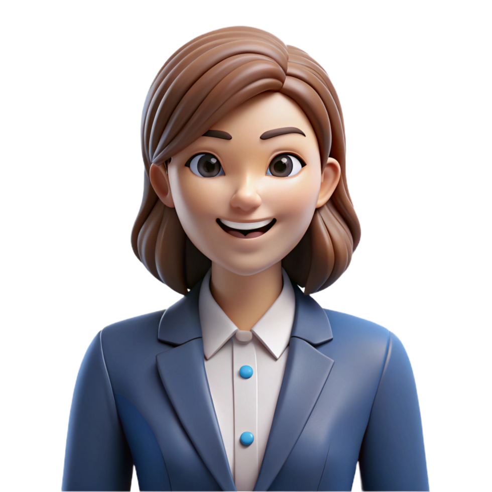 serene sought-after Smiling business woman, professional attire, NO BACKGROUND with Transparent Background. png