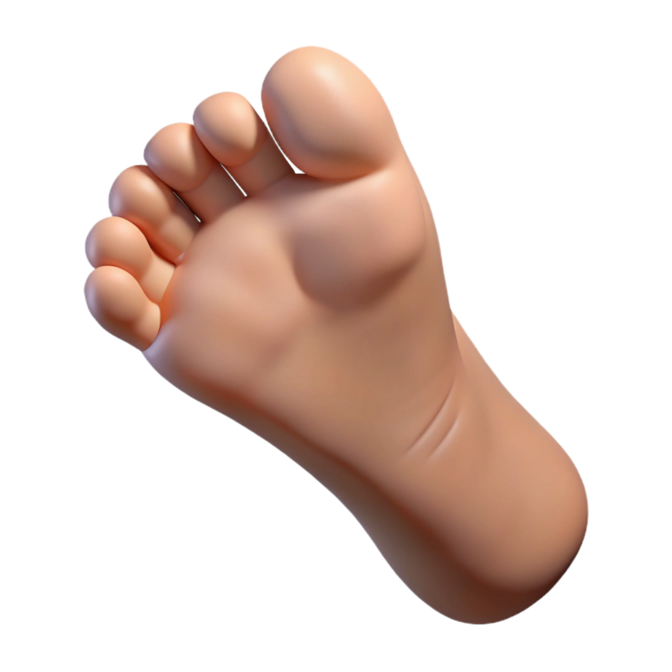 sumptuous art deco Foot, human, bare, NO BACKGROUND with Transparent Background. crisp png
