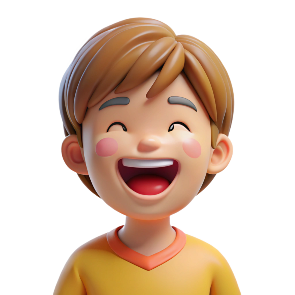 immaculate avant-garde Happy child, laughing, playful expression, NO BACKGROUND with Transparent Background. refined png