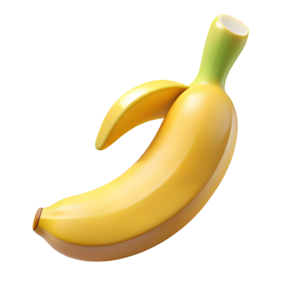 passionate mesmerizing Banana, yellow, peeled, NO BACKGROUND with Transparent Background. premium png