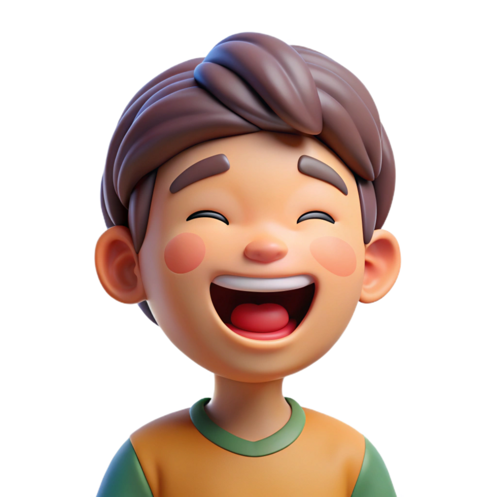 mesmerizing energetic impressionist Happy child, laughing, playful expression, NO BACKGROUND with Transparent Background. crisp png